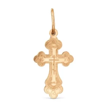 Крестик из красного золота Линии Любви(Крестики Т10086116)