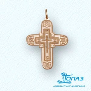 Крестик из красного золота Линии Любви(Крестики Т10086091)