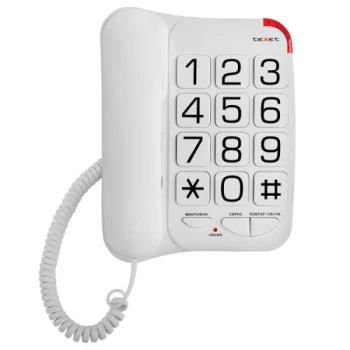Телефон проводной Texet(ТХ-201 белый)